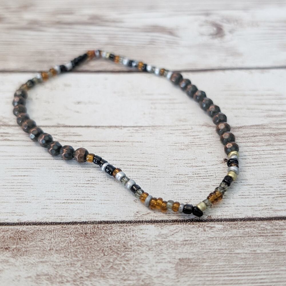Vintage Bracelet - Bangle Thin Beaded